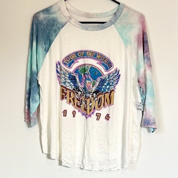 NWT Wst Cst Freedom Tour of the World 1974 Tie Dye T-Shirt - Medium - Picture 1 of 6